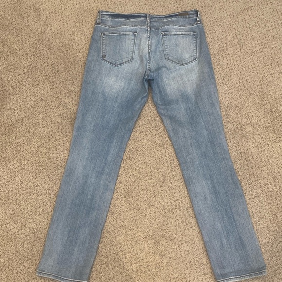 Kut from the Kloth light wash denim. Boyfriend lightly distressed - Picture 2 of 4
